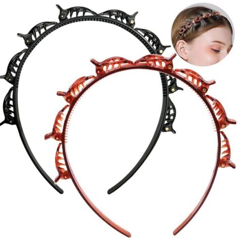 Serre Tête Cheveux Avec Clips Élastique Accessoire Coiffure Label (1/4)