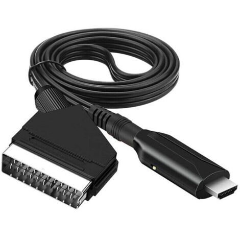 Câble péritel vers HDMI-Adaptateur péritel vers HDMI-Convertisseur audio vidéo péritel tout en un vers HDMI 1080p/720p.