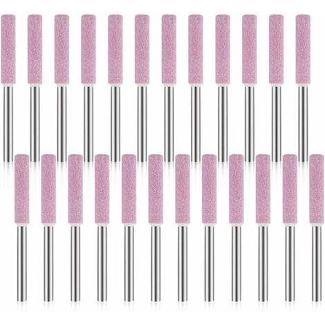 Paquet de 24 Pierres à Aiguiser pour AffûTeuse de TronçOnneuse, Outil de Meulage de Polissage pour AffûTeuse de TronçOnneuse 3X4.8Mm