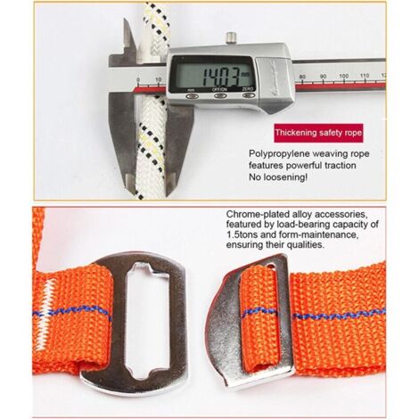 Harnais De Sécurité Antichute 5 Points - Harnais Complet Avec Longe Réglable, Protection Travail En Hauteur 50-90 Kg