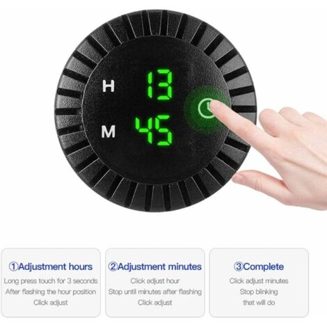 Horloge Lcd Auto Date Température FYMTS Horloge électronique Autocollante Avec Affichage Numérique LCD Climatiseur Solaire