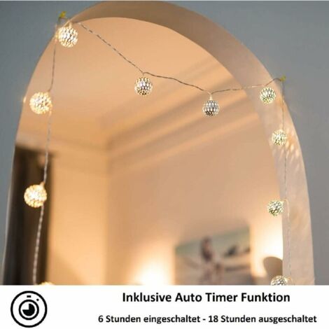 Guirlande Lumineuse Citron 3 Mètres - 20 LED à Piles - Décoration Estivale Pour Terrasse, Chambre, Fête - 4