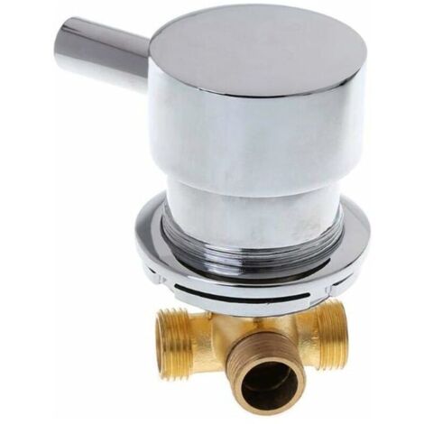 Mitigeur Cabine de Douche mélangeur de vanne de mélange d'eau froide chaude robinet de sortie deux en un G1/2"pour la salle de douche (1/4)