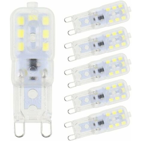 6 Pièces Ampoules LED G9 Blanc Froid 5W 6500K sans Scintillement Halogène Remplacement LED Dimmable Ampoule LED Capsule Économie d’Énergie pour Applique Murale Lustre Réfrigérateur AC 220V (1/4)