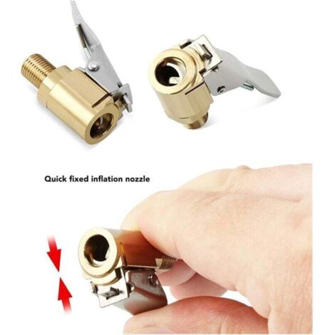 Adaptateur Valve Pneu Voiture Moto Vélo - Lot 2 Avec Tube Extension