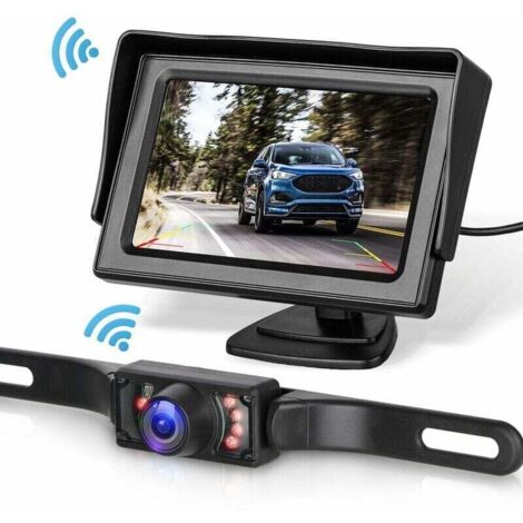 Kit de système de caméra de recul pour voiture/camion/fourgonnette/camionnette/RV 4.3″ moniteur système de sauvegarde de vue arrière