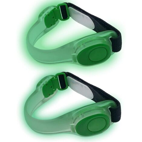 Brassards LED Rechargeables Calonia – 2 Pièces, Rouges, Réglables, Modes D’éclairage, Sécurité Nuit