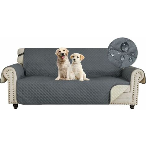 Housse Canapé 3 Places, Impermeable Housse de Canapé avec Accoudoirs, Protege Canape Chat Chiens Griffures Antidérapante (1/4)