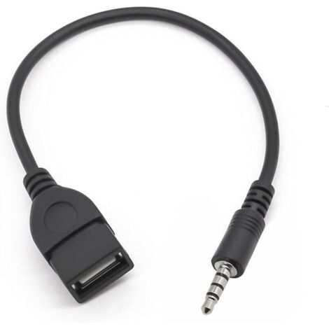 Adaptateur USB vers Jack de USB 2.0 à 3,5 mm Mâle Auxiliaire Prise Audio Stéréo(2pcs)