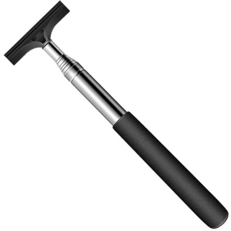 Glace rétractable pour rétroviseur de voiture et Rétroviseur latéral rétractable avec poignée télescopique de 98 cm de long pour nettoyage de la pluie sur le verre (noir)