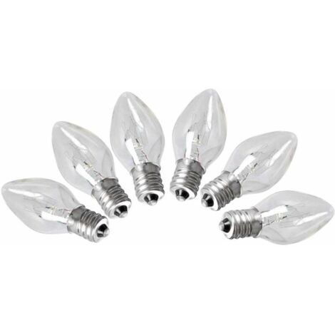 Lot de 6 Ampoules de la Lampe de Sel de l'HimalayaE12, 15 Watt pour Le décor de l'éclairage de la Chambre 220-240V