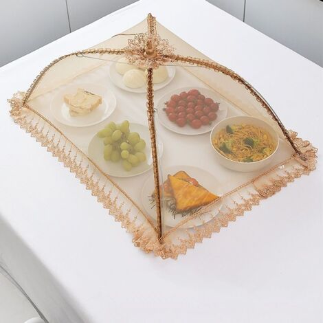 Cloche alimentaire pliable, couvercle en maille pour la cuisine