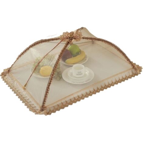 Lot De 2 Cloches Alimentaires Pliables En Maille – Protection Anti-Mouches & Insectes Pour Pique-Nique, BBQ, Table Extérieure (44 X 44 X 30 Cm)