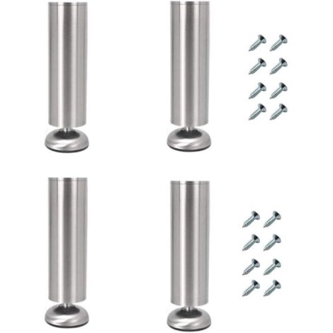 Lot De 4 Pieds De Meubles Réglables, 35 Cm De Long, Très Épais, Fabriqués En Acier Inoxydable, Pieds De Meuble Pour Table Basse, Meuble Tv, Pieds De Support D'armoire De Salle De Bain