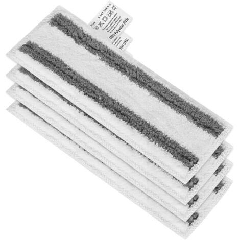 [JAMAIS UTILISÉ] Lingette pour Nettoyeur Vapeur Karcher Easyfix SC2 SC3 SC4 SC5 Chiffons Serpillières Bonnettes en Microfibre pour Karcher Easyfix SC Série (rayure grise 4pcs) (1/4)