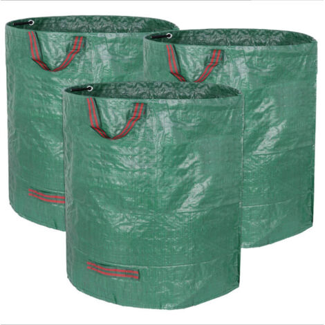[JAMAIS UTILISÉ] Lot de 3 Sac à déchets de jardin 272L - 3 poignées renforcées - réutilisables et résistants (1/5)