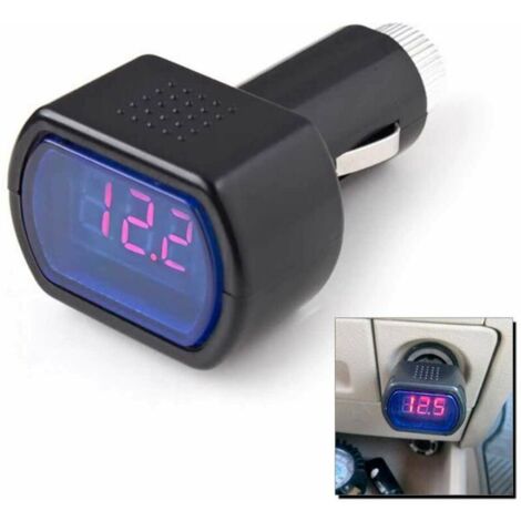[JAMAIS UTILISÉ] Voltmetre Testeur de Batterie Auto Voiture Camion Caravane 12V 24V Allume-Cigare