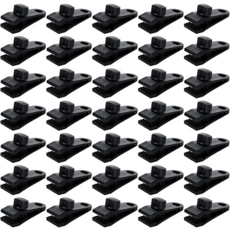 [JAMAIS UTILISÉ] Lot De 30 Clip De Bâche Tente, Pince Pour Bâche De Verrouillage, Pince Pour Bache Pince Pour Auvent Fixation Bache Camping Toile Ombrage Bache De Piscine (1/4)