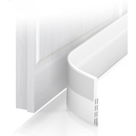 [JAMAIS UTILISÉ] Bas de porte anti-courant d'air & étanchéité porte - NOUVEAU bas de porte isolant (rapide à installer), idéal pour l'isolation contre le froid, le bruit & l'humidité (1 x Blanc),