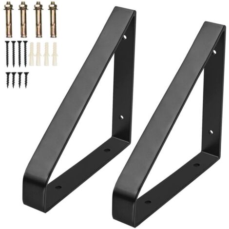[JAMAIS UTILISÉ] Équerre De Fixation Triangle En Métal Charge Lourde, Equerre Murale Supports Étagère Murales Triangle, Supports à Angle Droit en Métal pour Meubles Suspendus Connecteur Industriel ave