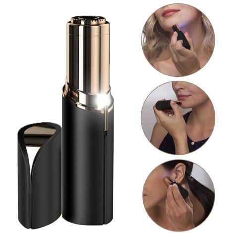 [JAMAIS UTILISÉ] Épilateur facial à batterie, tondeuse à peau, épilateur facial portable à LED - Finition impeccable - Noir
