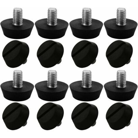 [JAMAIS UTILISÉ] 16pcs Pieds de Meubles Réglables Nivellement Patin Base Jambe Pied de Table Chaise Ajustables Protection Sol M6 x 10 x 20mm (1/4)