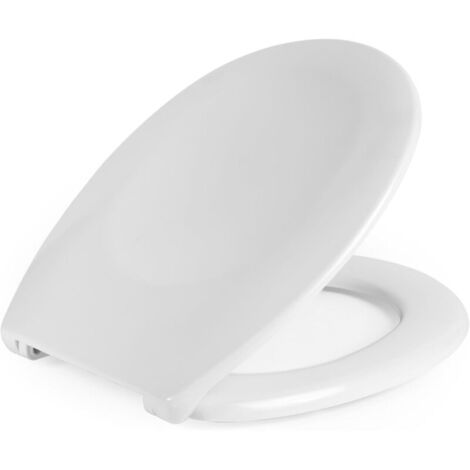 [JAMAIS UTILISÉ] Abattant WC Universel Forme U avec Frein de Chute, Lunette de Toilette Blanche Universelle, Facile à Nettoyer, Peut Supporter 150 Kg, Blance, 44 34 CM,