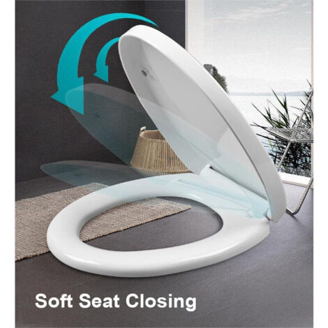 Abattant Wc En Forme De D, Lunette Toilettes Wc Blanc,Couvercle Wc Pour