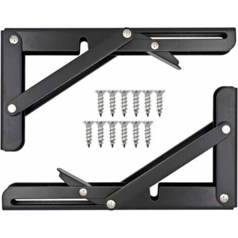 [JAMAIS UTILISÉ] Neige-Equerre Pliable Etagere,Tablette Murale Rabattable,Equerre Pliable Charge Lourde Consoles et Taquets pour éTagèRes Utilisé Pour éTabli, éTagèRe,8 Pouces