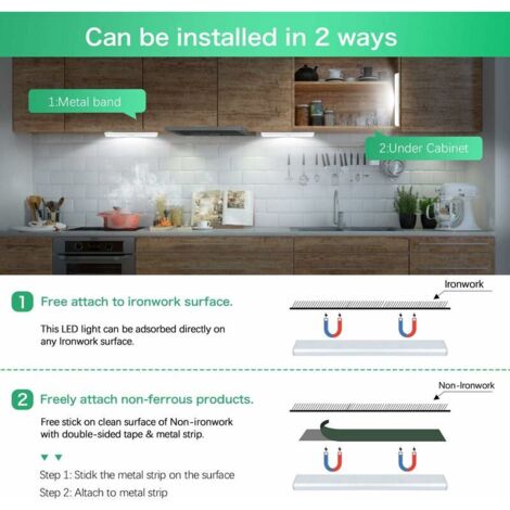 Réglette LED de Cuisine Sous Meuble Rechargeable par USB avec Détecteur de Mouvement - Éclairage Dimmable, Utilisée pour Escalier Intérieur Réglette LED de Cuisine Sous Meuble Rechargeable par USB avec Détecteur de Mouvement - Éclairage Dimmable, Utilisée pour Escalier Intérieur