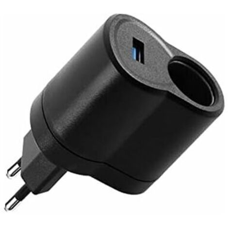 [JAMAIS UTILISÉ] Allume-Cigare de Voiture, Adaptateur d'alimentation de Voiture Convertisseur Tension d'alimentation CA à CC Chargeur Voiture Allume Cigare 220v à 12v Chargeur Secteur