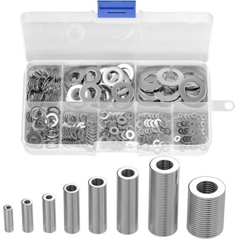 [JAMAIS UTILISÉ] 360 pcs en acier inoxydable plat et Rondelles assortiment de lave-mains (M2 M2.5 M3 M4 M5 M6 M8 M10) (1/4)