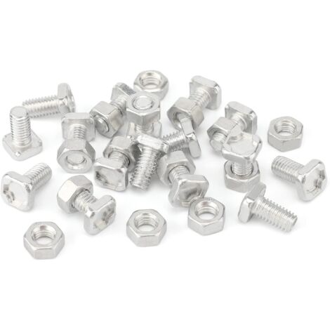 [JAMAIS UTILISÉ] 50 Pièces Noix de Serre et Boulons de Serre pour l'installation et la Fixation Serre (1/4)