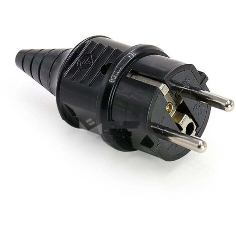 [JAMAIS UTILISÉ] Prise electrique male Fiche electrique 250V 16A Prises Males pour Câble 6 - 16mm Protection IP44 Adaptée à Intérieur Fiches de Rechange Noir 2 Pièces (1/4)