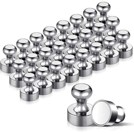 [JAMAIS UTILISÉ] 24PCS Aimant Puissant, Magnet Métalliques Aimant Puissant 12x16mm - Aimants en Acier Inoxydable Aimants Frigo pour Tableau D'affichage, Réfrigérateur etc. - avec Boîte de Rangement