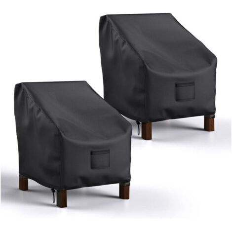[JAMAIS UTILISÉ] Housse de chaise de jardin 2 pièces, Housse de Protection pour Chaise, Housse Fauteuil Jardin Exterieur, Protecteur de Chaise en Tissu Oxford 2100d, Imperméable, Coupe-Vent, Résistant (1/4)
