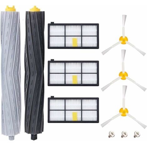 [JAMAIS UTILISÉ] Pièces accessoires pour iRobot Roomba 800 805 860 861 865 866 870 871 876 880 885 886 890 895 896 900 960 966 980, Remplaçant Filtres et Brosses Kit pour Aspirateur Robot - 11in1 (1/4)