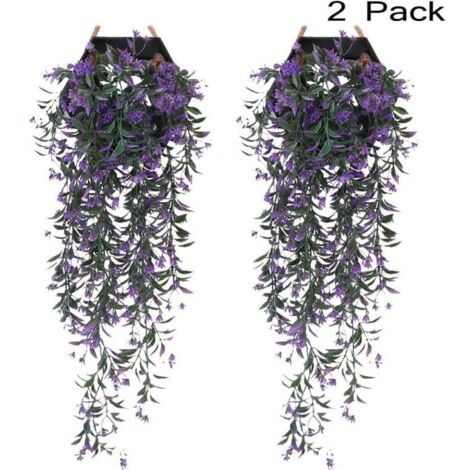 [JAMAIS UTILISÉ] 2 Pièces Faux LierrePlante Artificielle LierreChute de LierreFeuille Artificielle De LierreFausses Glycine Décorations de MariageDécorations Pour Fêtes de Jardin - Violet -