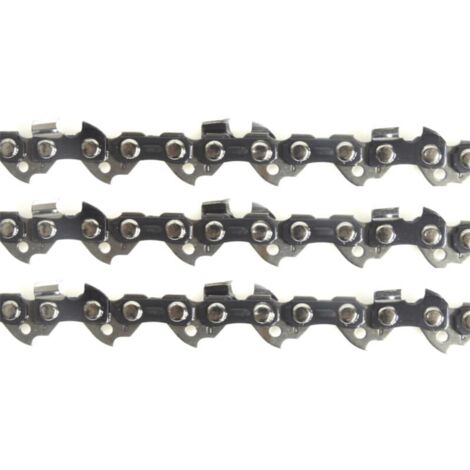 [JAMAIS UTILISÉ] Lot de 3 Chaînes de tronçonneuse - Guide de 50 cm - 72 Maillons Entraîneurs - Pas 3/8 - Jauge 0.63 (1,6mm) - Pièces détachées de qualité professionnel pour outillage