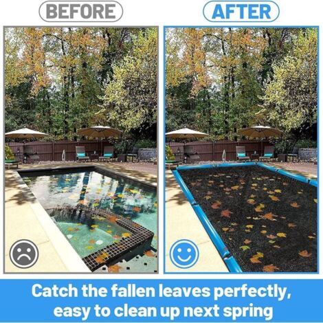 Filet De Protection Pour Piscine Rectangulaire – Maille Fine Anti-feuilles – Polyéthylène Résistant – Pour Piscines Enterrées & Hors Sol