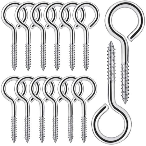 [JAMAIS UTILISÉ] 20 Pièces M5 Piton à Visser en Acier Inoxydable 304 Vis Mouton Oeil Rond Auto Taraudeuse Vis à Anneau Crochets à Oeil Boulon à œil Crochets Piton à Vis 65mm (1/5)