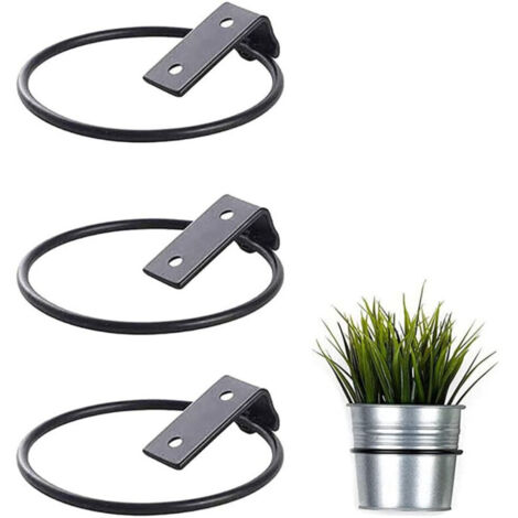 [JAMAIS UTILISÉ] Lot de 3 Support Mural pour Pot de Fleur,Support de pot de Fleur Pliable en Métal, mur de Support de pot de Fleur Extérieur de Jardin à la Maison (17,5 x 15 x 6,2 cm)-