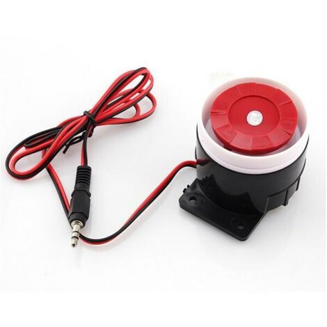 [JAMAIS UTILISÉ] Mini Avertisseur Sonore de Système D'alarme Sonore de Sirène de fil Rouge Rouge pour la Sirène de Sécurité à Domicile 120dB DC 12V Alarme Sonore (1/4)