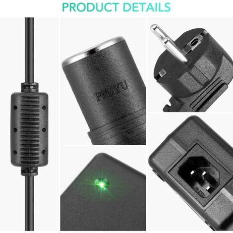 Adaptateur Secteur 220V Vers 12V Allume-Cigare Vegena - Convertisseur 180W Pour Voiture Et Maison