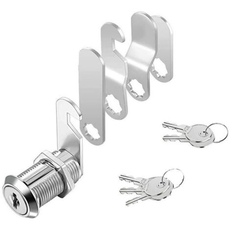 [JAMAIS UTILISÉ] Serrure de boîte aux lettres 16 mm avec 5 clés – 5 plaques de verrouillage – Serrure à levier pour armoires et boîtes aux lettres – Haute qualité (1/4)