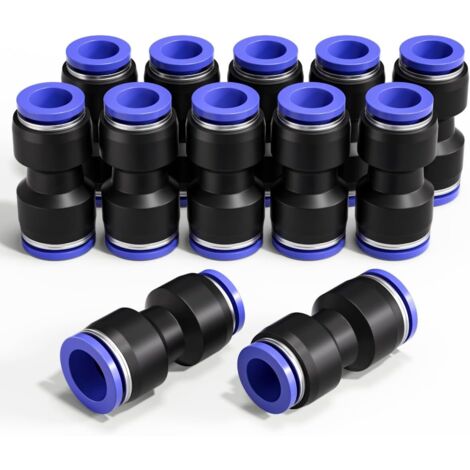 [JAMAIS UTILISÉ] 12 Pcs 6mm à 8mm diamètre pneumatique réducteur Push adapter raccord réducteur rapide (PG6-8) (1/4)