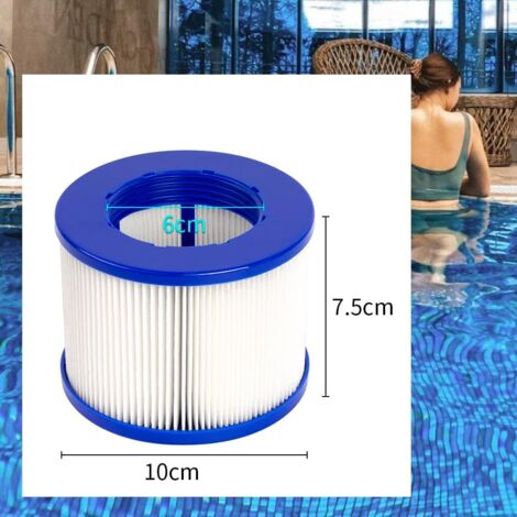 Lot De 4 Cartouches Filtre Spa à Visser 75 X 100 Mm – Filtre De Rechange Compatible Clever Spa, Gymax, Infinite – Eau Claire & Propre
