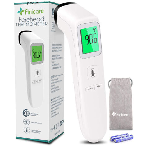[JAMAIS UTILISÉ] Thermomètre sans contact pour adultes et enfants, thermomètre numérique précis pour bébé, alarme de fièvre et mode silencieux, mode front et objet 2 en 1 (1/4)
