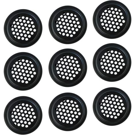 [JAMAIS UTILISÉ] 10 Pièces Grille de Ventilation Noire, Couverture de la Grille 25mm, Acier Inoxydable Mailles de Ventilation, Couvercle D'aération pour Armoires, Bibliothèques, Meubles à Chaussures (1/5)