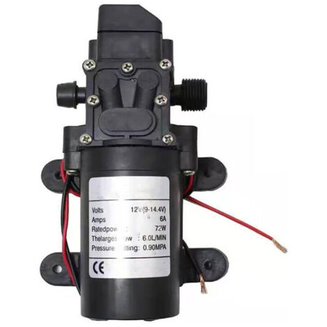 [JAMAIS UTILISÉ] Pompe à eau haute pression 12 V CC pour lavage de voiture, pompe à eau à membrane automatique, petite pompe à eau auto-amorçante haute pression en polyuréthane, 1 pièce pour camping-c